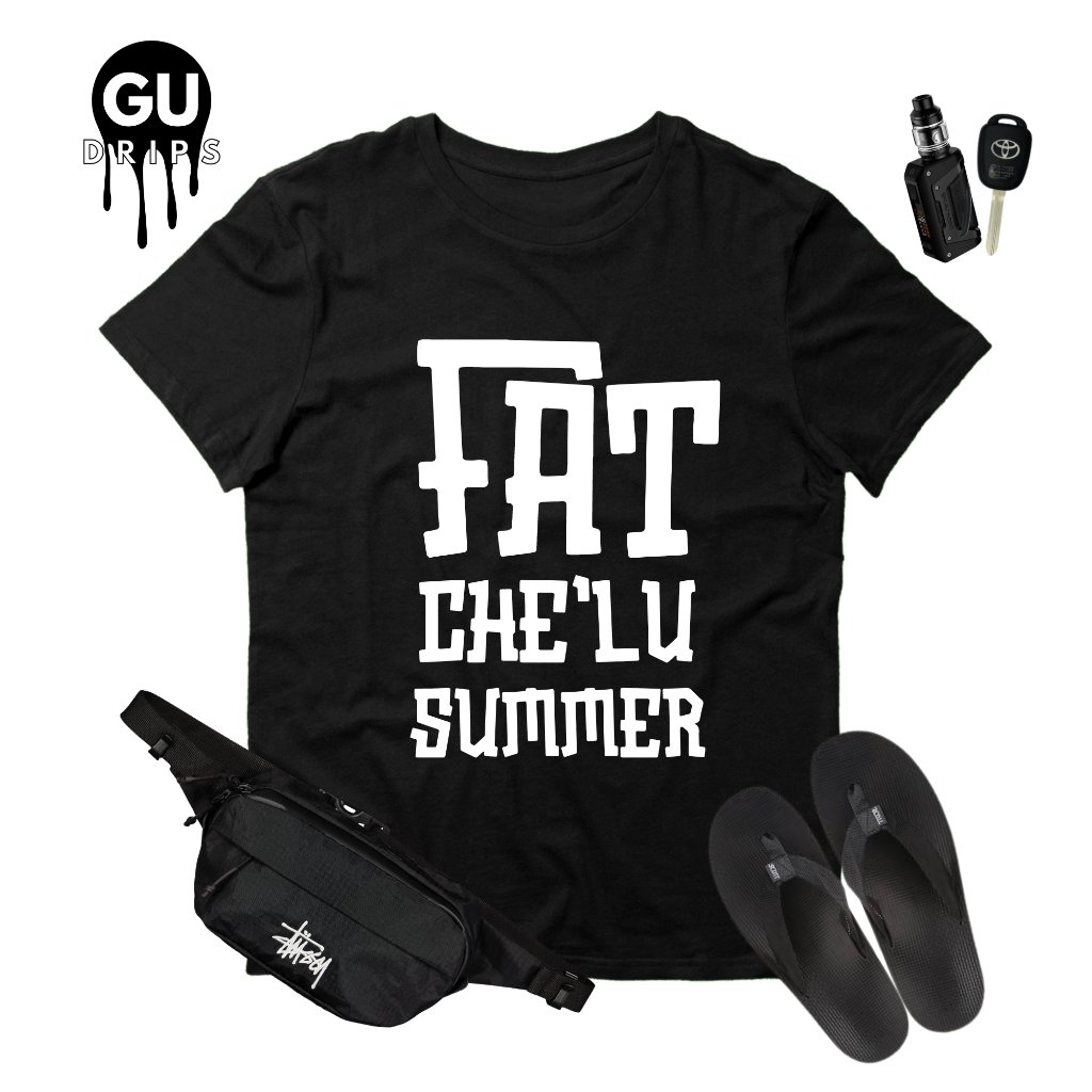 Fat Chelu Summer Funny TShirt  Guam Tees  Saipan Tees  Chamorro Tees
